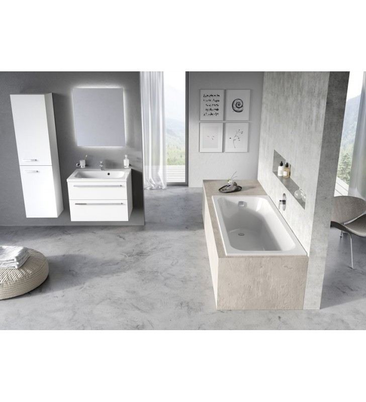 Stačiakampė vonia Ravak Chrome Slim, 180x80 sniego baltumo