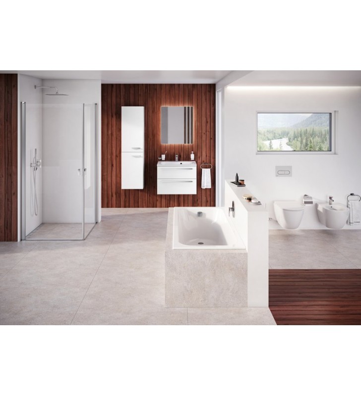 Stačiakampė vonia Ravak Chrome Slim, 180x80 sniego baltumo