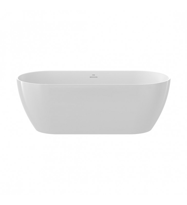 Laisvai pastatoma vonia Ravak Freedom O Tec 1700x770, balta su juodais priedais