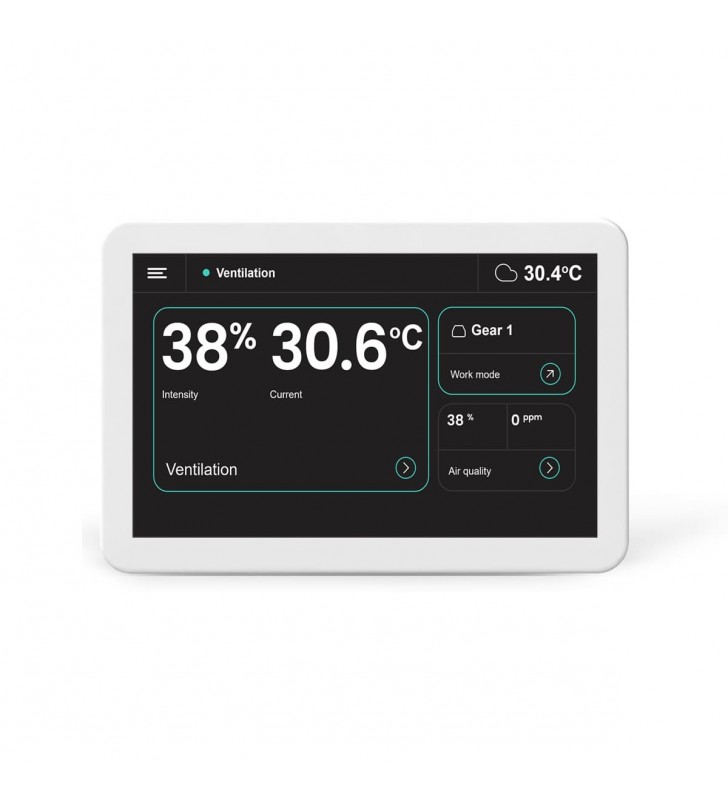 Rekuperatoriaus valdiklis Oxygen LCD SimpleTouch su WiFi ir Bluetooth, baltas