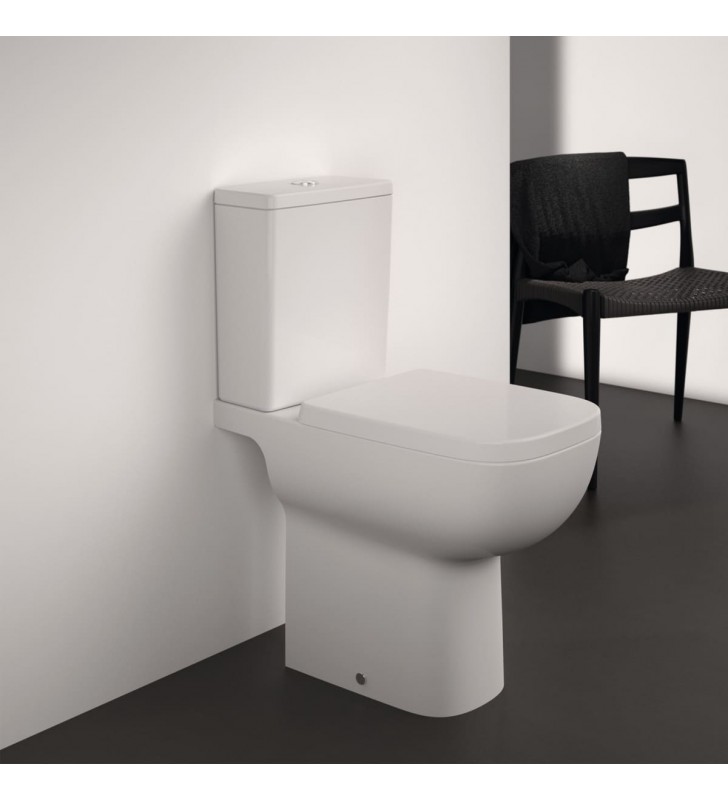 Pastatomas WC Ideal Standard i.life A RimsLS+, paaukštintas, su bakeliu ir lėtai nusileidžiančiu dangčiu