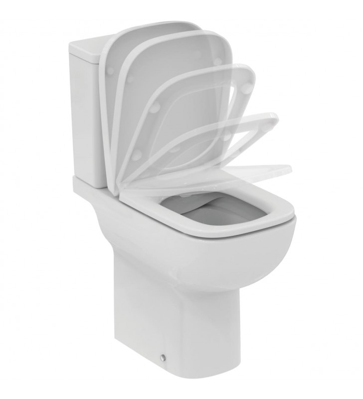 Pastatomas WC Ideal Standard i.life A RimsLS+, paaukštintas, su bakeliu ir lėtai nusileidžiančiu dangčiu