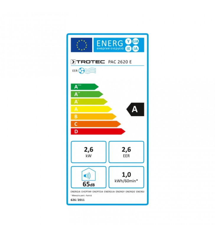 Mobilus oro kondicionierius Trotec PAC 2620 E Wi-Fi