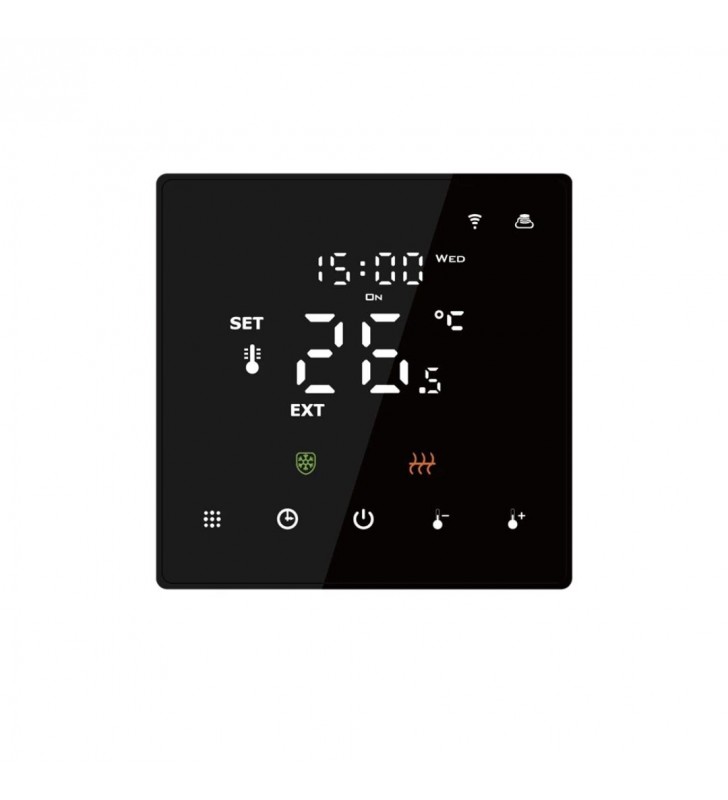 Elektroninis programuojamas termostatas Feelspot WTH22.16 NEW Black, WiFi Tuya