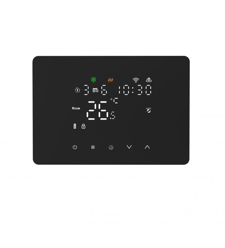 Elektroninis programuojamas termostatas Feelspot WTH25.05RF Wi-Fi, juodas