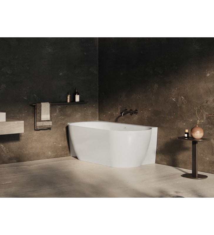 Laisvai pastatoma vonia Ravak Freedom Corner II Tec 175x86, L balta su chromuotais priedais