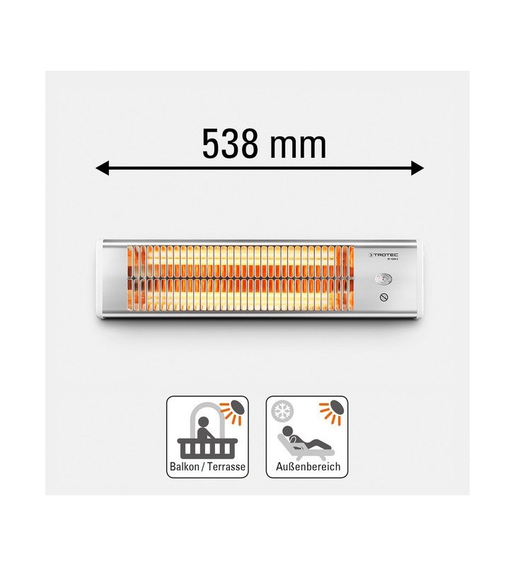 Kvarcinis infraraudonųjų spindulių šildytuvas Trotec IR 1200 S