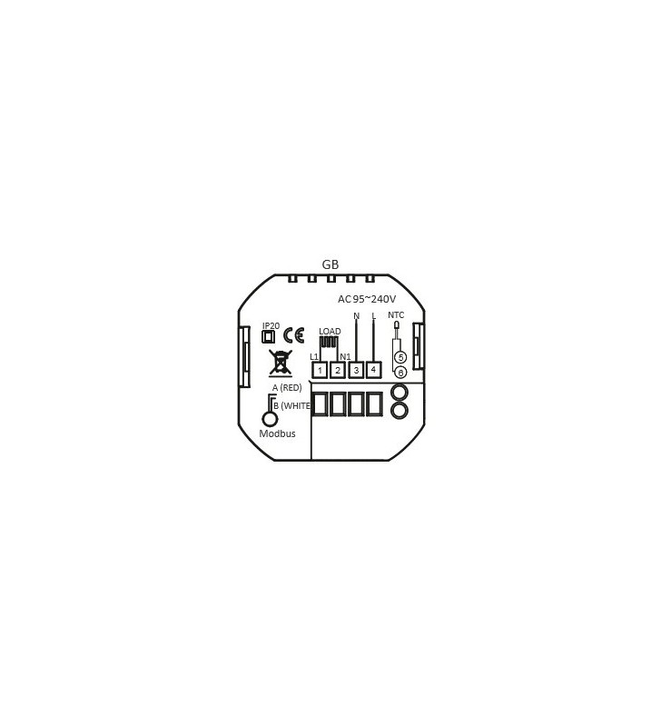 Elektroninis programuojamas termostatas (termoreguliatorius) Feelspot WTH51.36 NEW