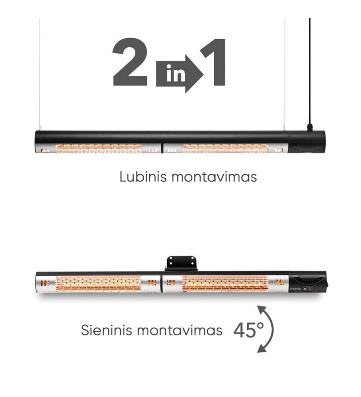 Halogeninis infraraudonųjų spindulių šildytuvas Trotec IR 2200