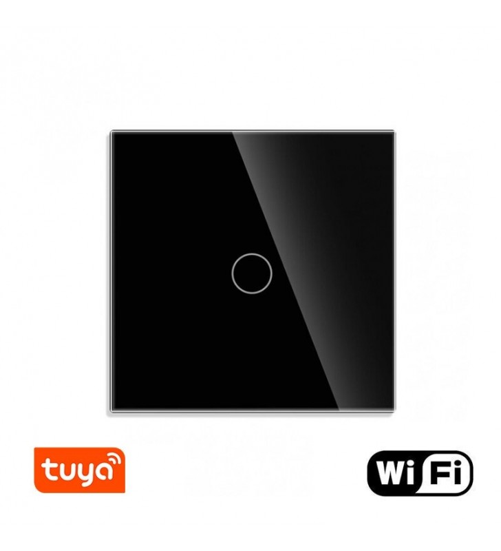 WiFi vienpolis sensorinis jungiklis Feelspot, juodas 600W