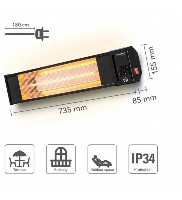 Infraraudonųjų spindulių šildytuvas Trotec IR 2010 S
