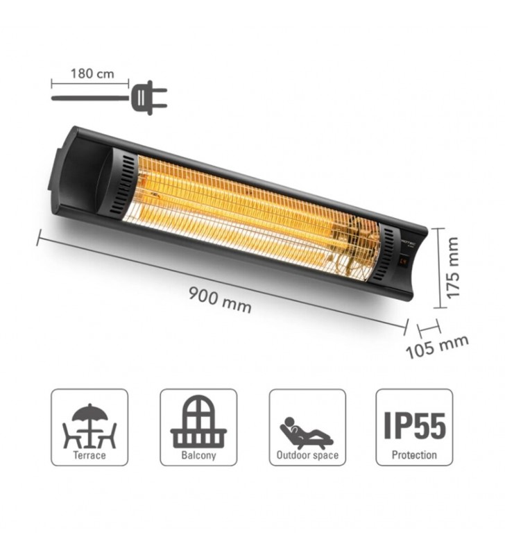 Halogeninis infraraudonųjų spindulių šildytuvas Trotec IR 2005
