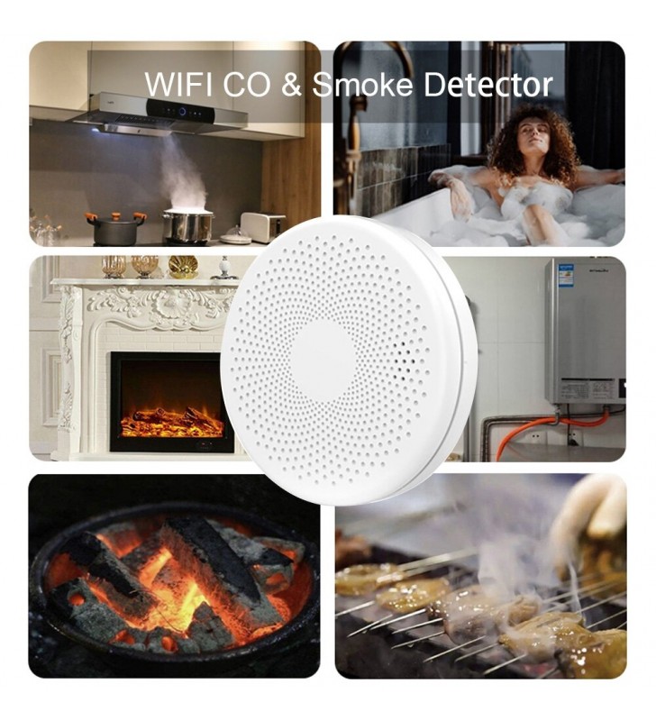 Išmanusis dūmų ir CO2 jutiklis Feelspot FS-CSS01W WiFi, Tuya