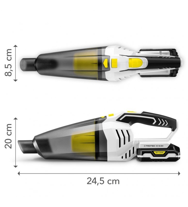 Belaidis rankinis dulkių siurblys Trotec VC 10-20V