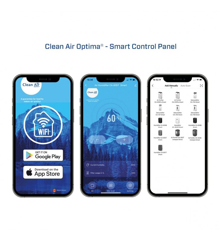 Oro drėkintuvas Clean Air CA-605T Smart