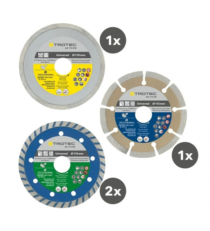 Deimantinis pjovimo diskų rinkinys Trotec