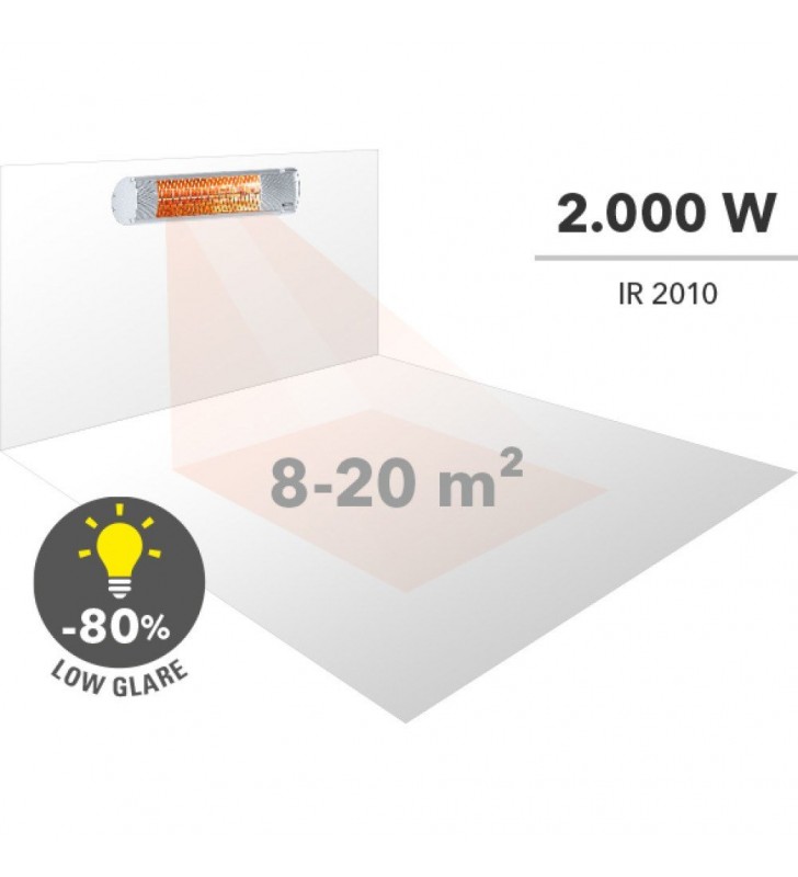 Halogeninis infraraudonųjų spindulių šildytuvas Trotec IR 2010