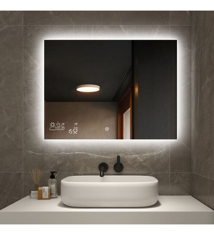 Išmanusis vonios veidrodis su LED apšvietimu