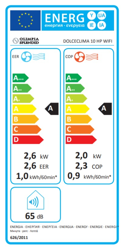 Mobilus oro kondicionierius Olimpia Slendid Dolceclima 10 HP WiFi
